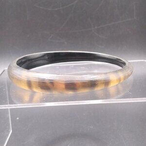 Alexis Bittar Lucite Tiger Tabby Stripe Bangle Bracelet